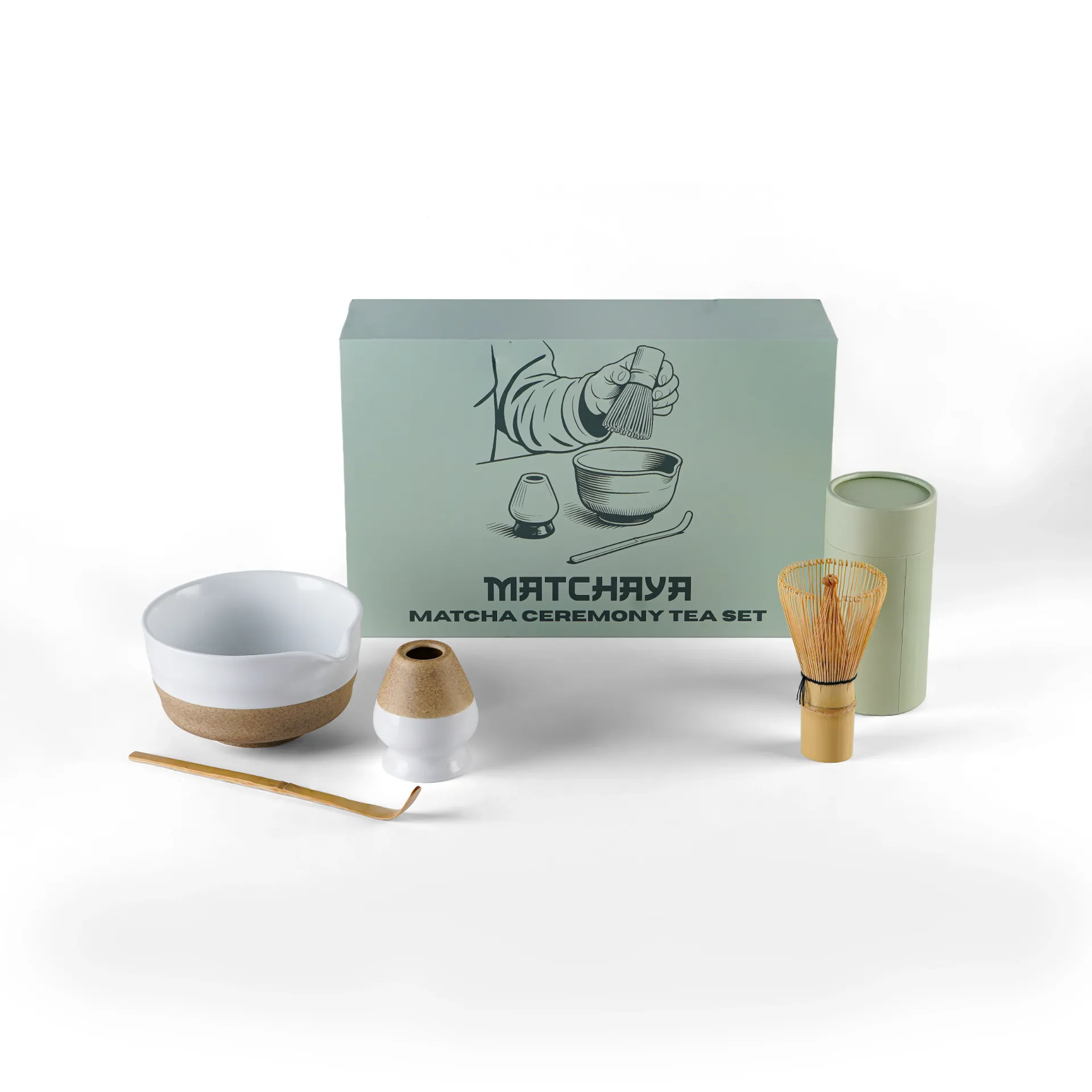 Matcha Ceremonial Tea Set (White)